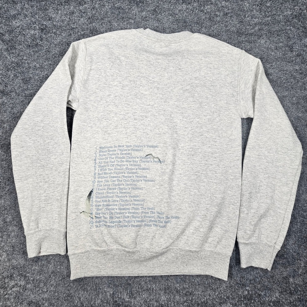 Taylor Swift 1989 Spotify Fans First Crewneck Sweatshirt Womens XS Tracklist - Picture 4 of 7